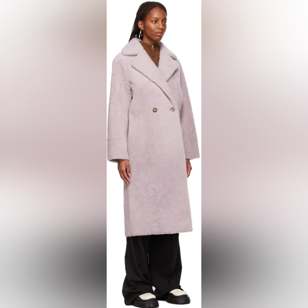 Yves Salomon Meteo reversible teddy coat